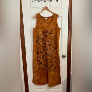 Brown Animal Print Mini Dress
